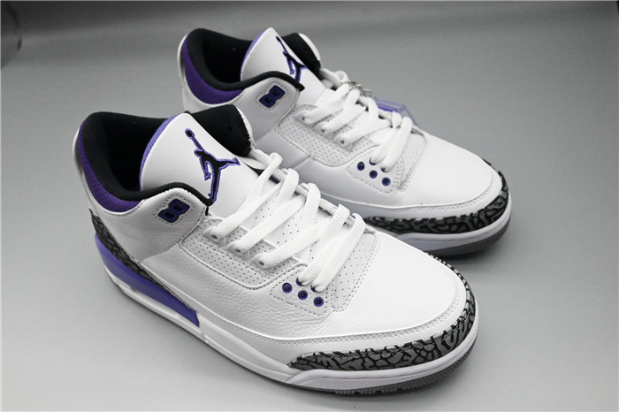 Men's Running weapon Air Jordan 3 White/Purple Shoes 069 Men's Running weapon Air Jordan 3 White/Purple Shoes 069