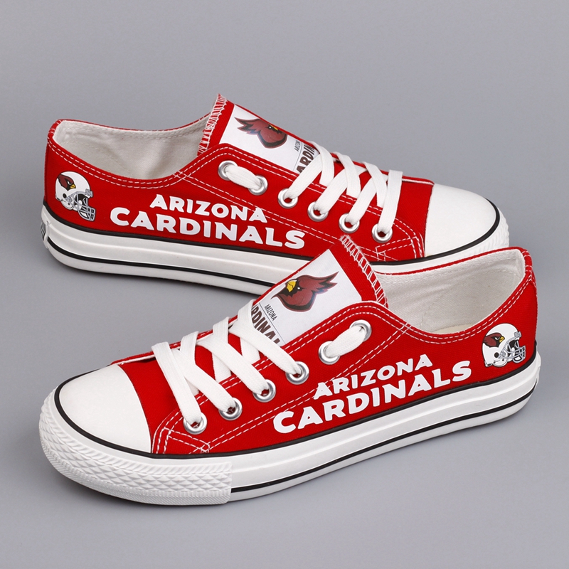 Women's Arizona Cardinals Repeat Print Low Top Sneakers 003 Women's Arizona Cardinals Repeat Print Low Top Sneakers 003