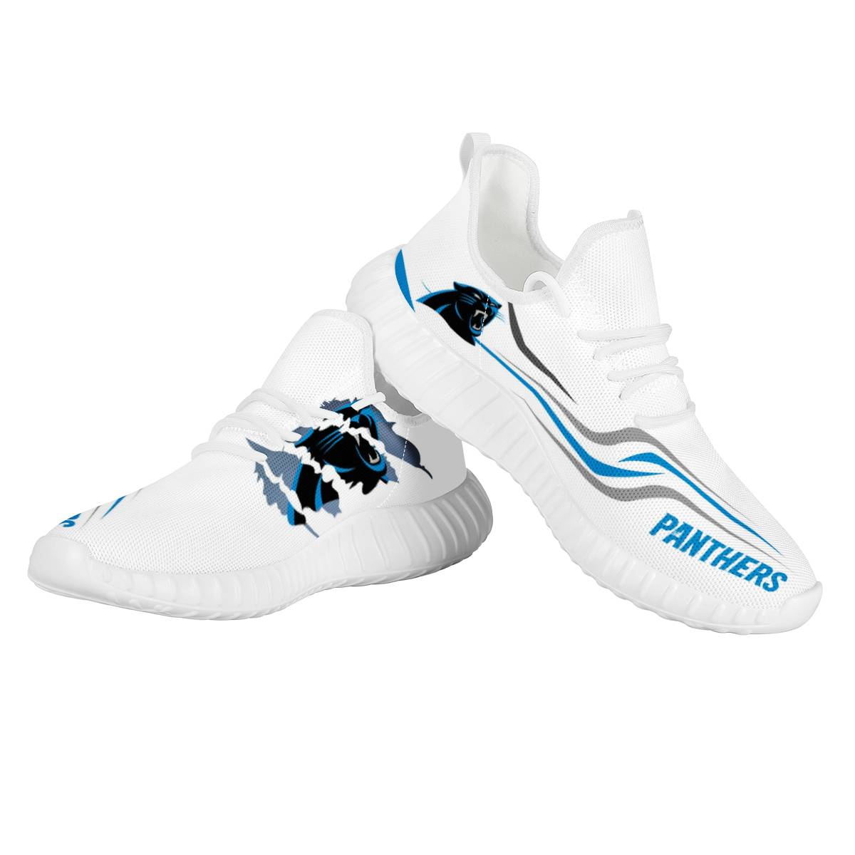 Men's Carolina Panthers Mesh Knit Sneakers/Shoes 004