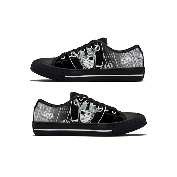 Men's Las Vegas Raiders Low Top Canvas Sneakers 003