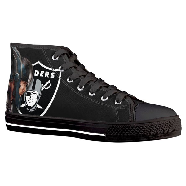 Men's Las Vegas Raiders High Top Canvas Sneakers 004
