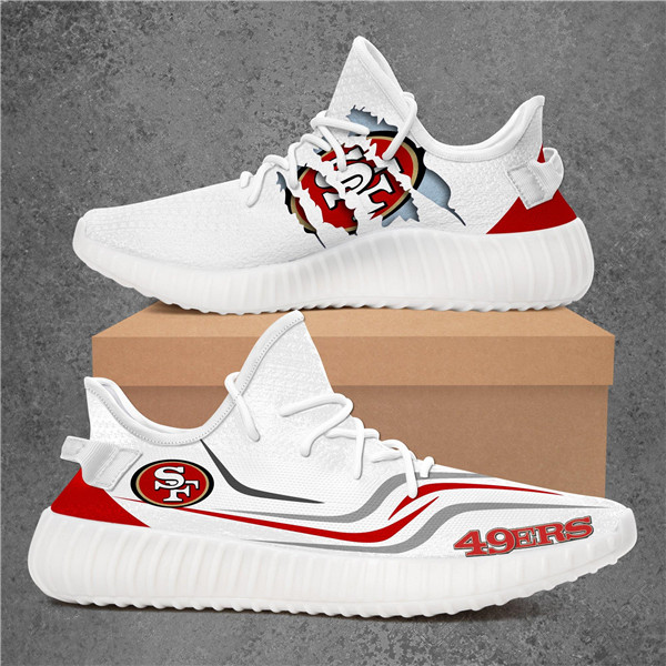 Men's San Francisco 49ers Mesh Knit Sneakers/Shoes 014 Men's San Francisco 49ers Mesh Knit Sneakers/Shoes 014