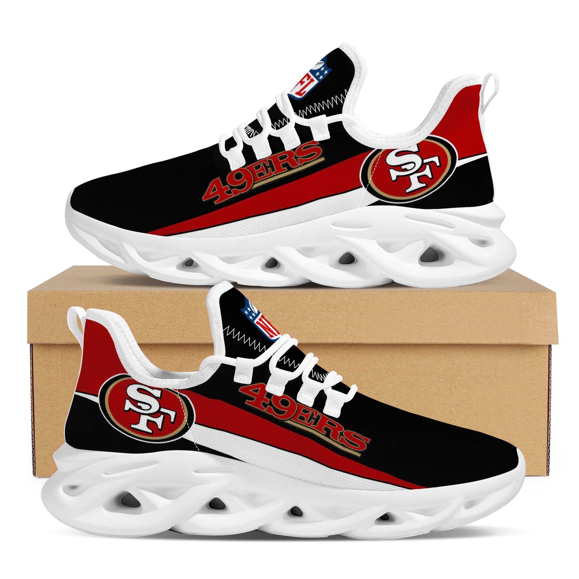 Men's San Francisco 49ers Flex Control Sneakers 006 Men's San Francisco 49ers Flex Control Sneakers 006