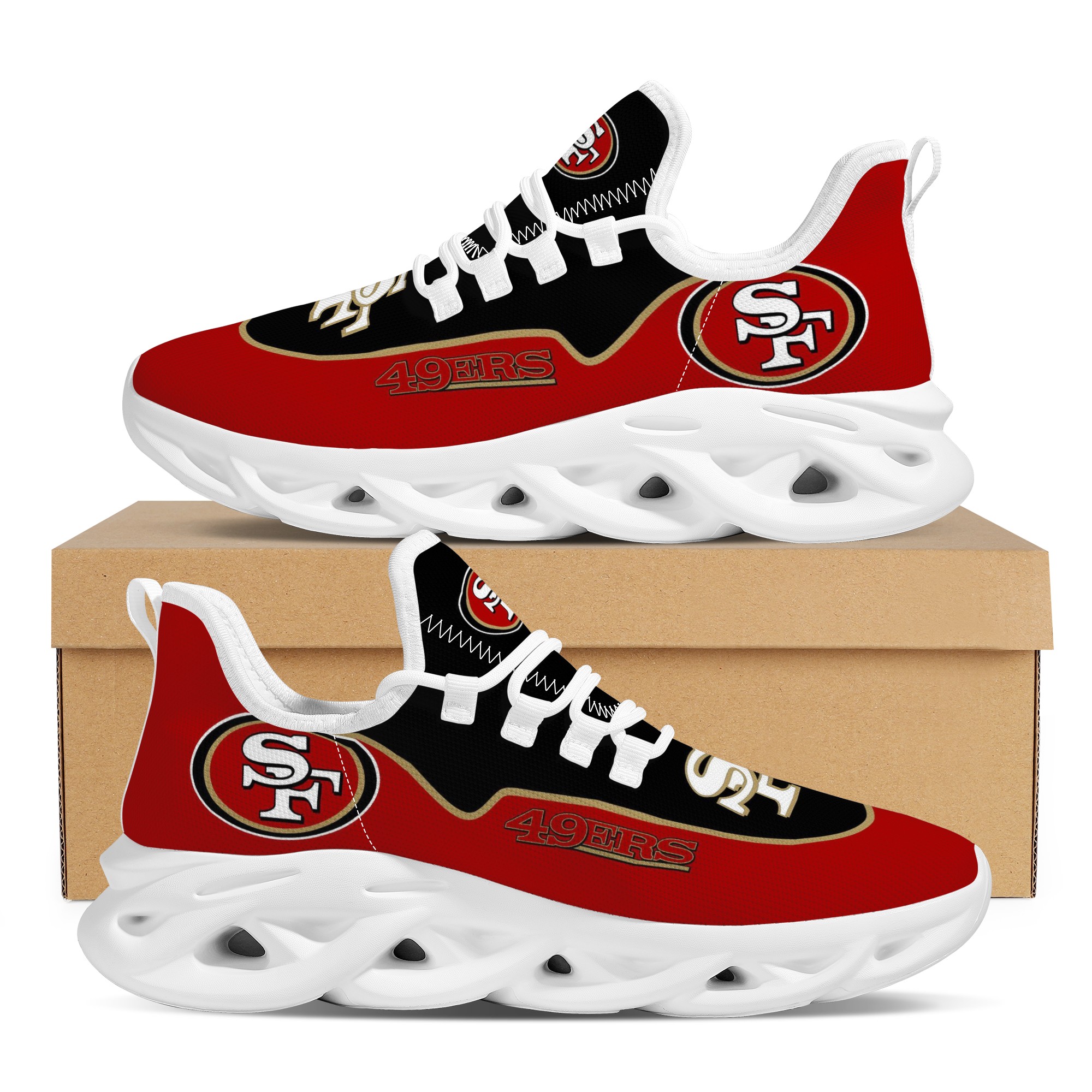 Men's San Francisco 49ers Flex Control Sneakers 008