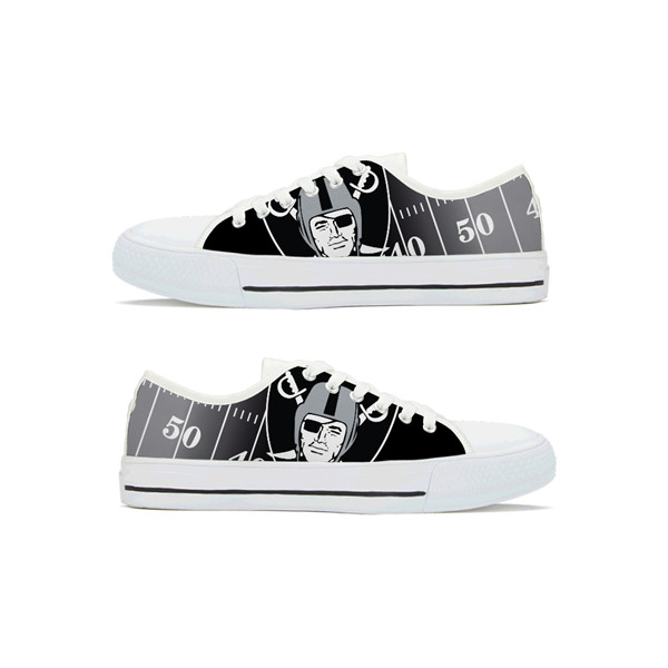 Men's Las Vegas Raiders Low Top Canvas Sneakers 005