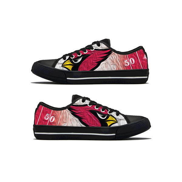 Men's Arizona Cardinals Low Top Canvas Sneakers 006