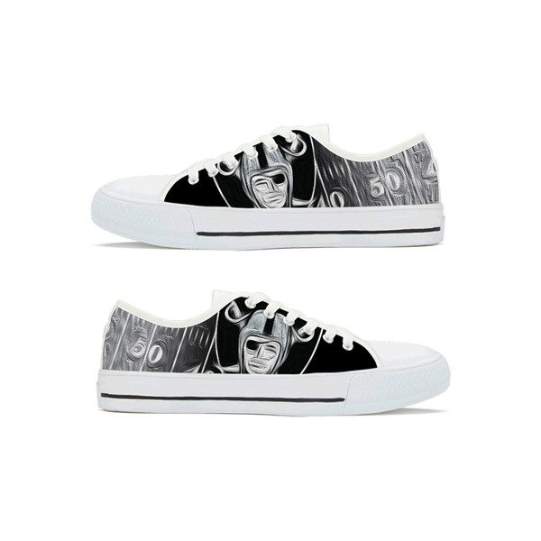 Men's Las Vegas Raiders Low Top Canvas Sneakers 006