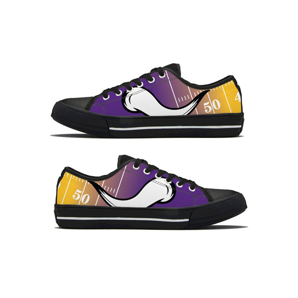 Women's Minnesota Vikings Low Top Canvas Sneakers 020