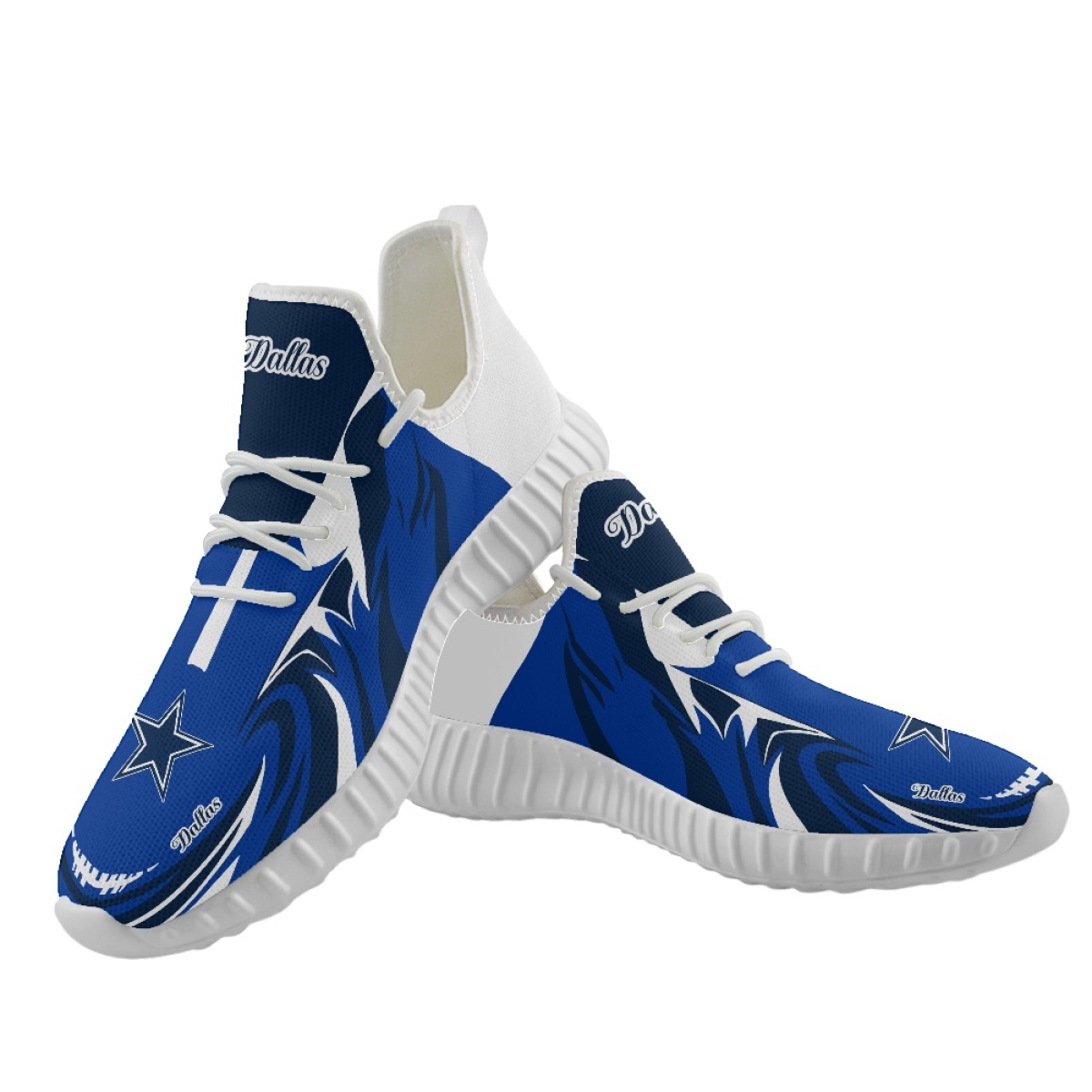 Women's Dallas Cowboys Mesh Knit Sneakers/Shoes 038 Women's Dallas Cowboys Mesh Knit Sneakers/Shoes 038
