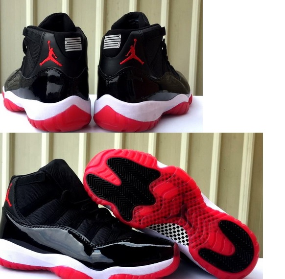 men air jordan 11 black red bred shoes-001 men air jordan 11 black red bred shoes-001