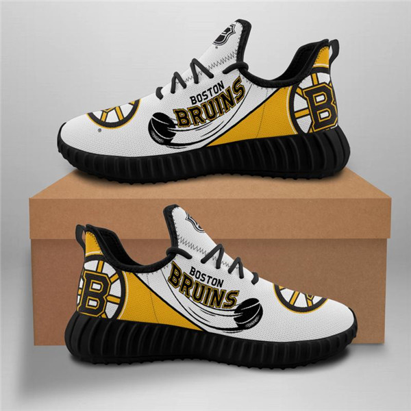 Men's Boston Bruins Mesh Knit Sneakers/Shoes 001