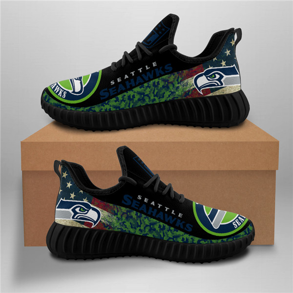 Women's Seattle Seahawks Mesh Knit Sneakers/Shoes 004 Women's Seattle Seahawks Mesh Knit Sneakers/Shoes 004