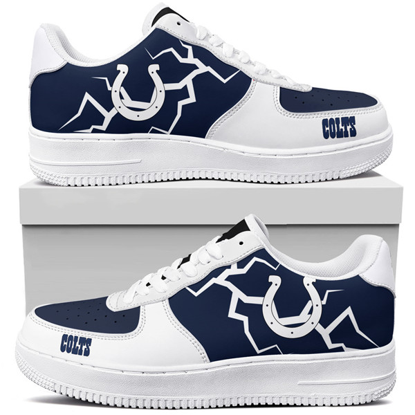 Women's Indianapolis Colts Air Force 1 Sneakers 001 Women's Indianapolis Colts Air Force 1 Sneakers 001