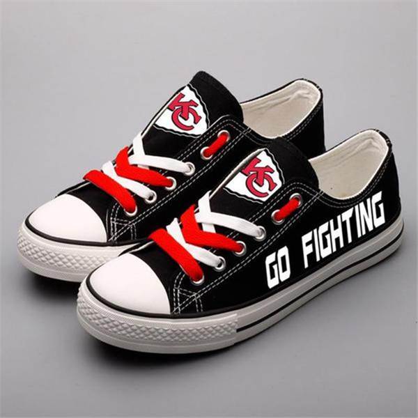 Women's Kansas City Chiefs Repeat Print Low Top Sneakers 004 Women's Kansas City Chiefs Repeat Print Low Top Sneakers 004
