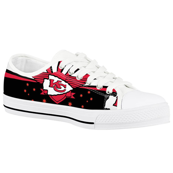 Women's Kansas City Chiefs Low Top Canvas Sneakers 005