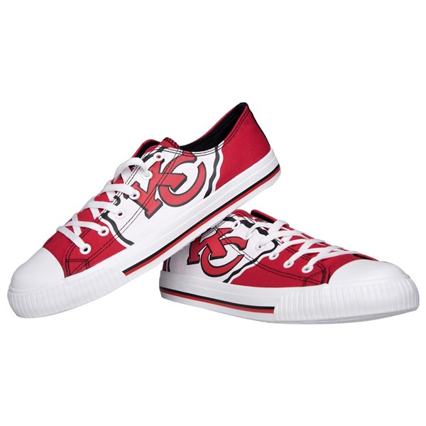 Women's Kansas City Chiefs Repeat Print Low Top Sneakers 005 Women's Kansas City Chiefs Repeat Print Low Top Sneakers 005