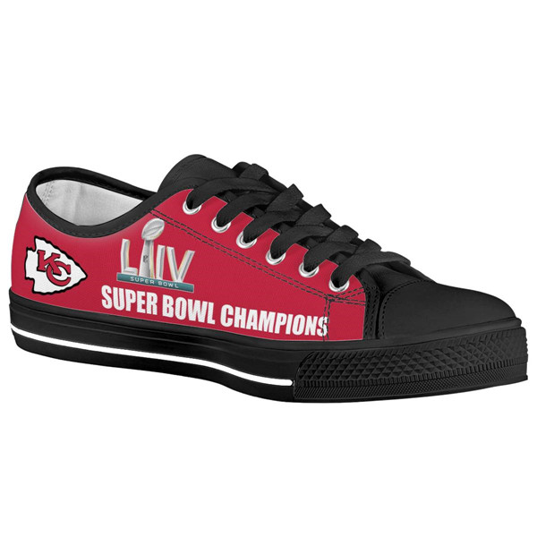 Men's Kansas City Chiefs Low Top Canvas Sneakers 004 Men's Kansas City Chiefs Low Top Canvas Sneakers 004