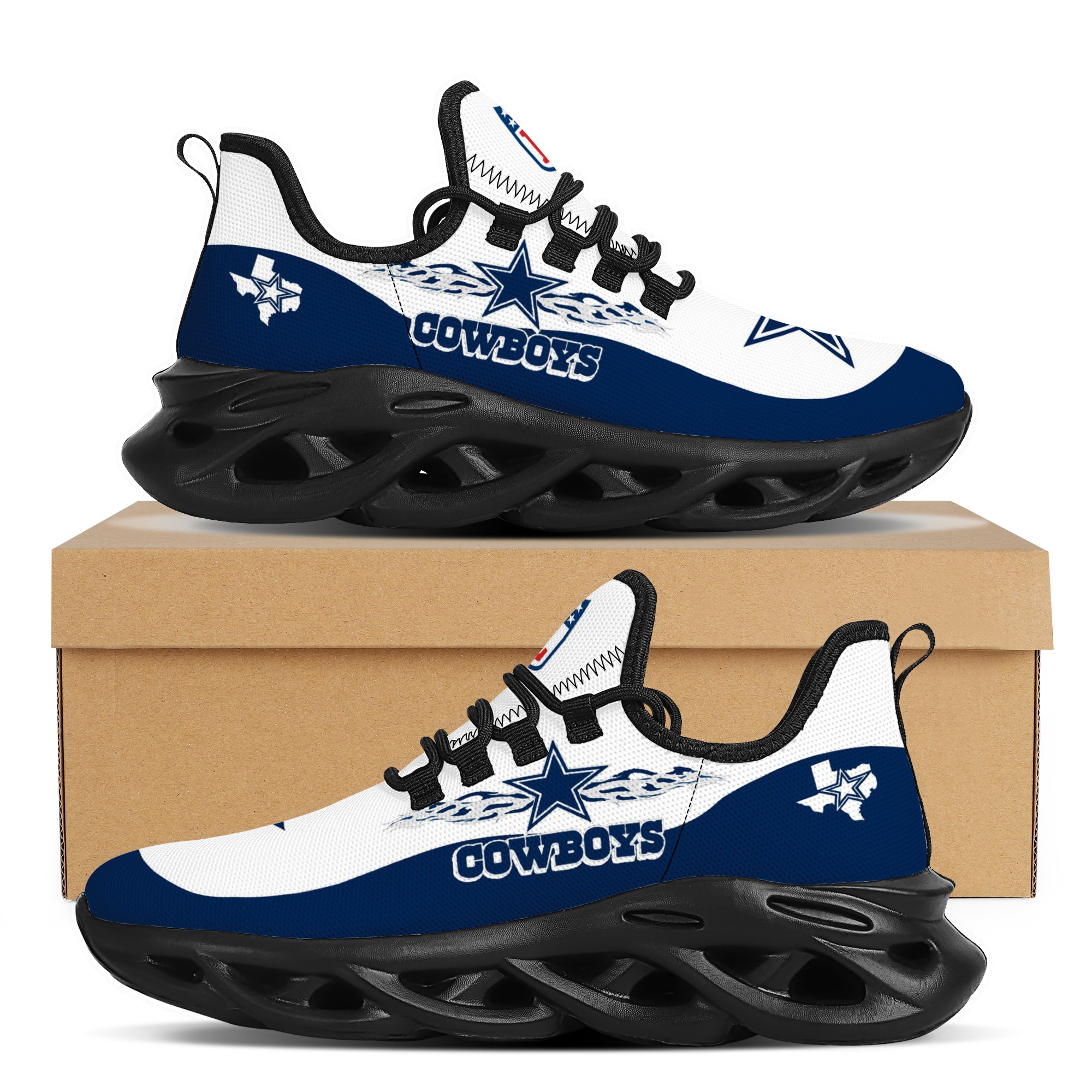 Men's Dallas Cowboys Flex Control Sneakers 005 Men's Dallas Cowboys Flex Control Sneakers 005