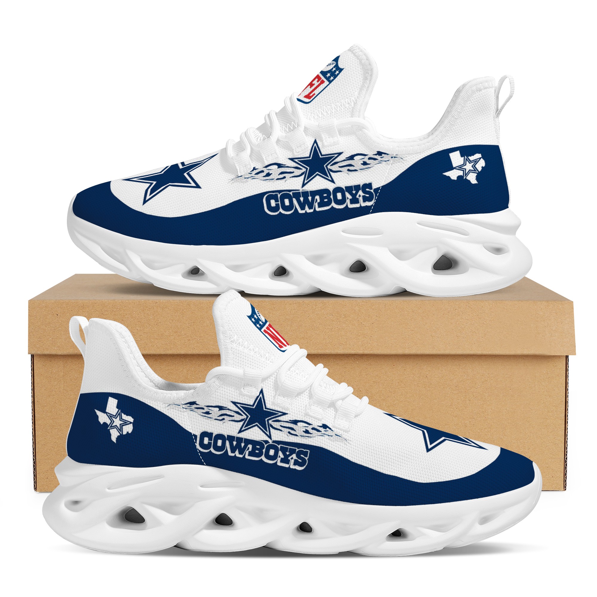 Men's Dallas Cowboys Flex Control Sneakers 008 Men's Dallas Cowboys Flex Control Sneakers 008