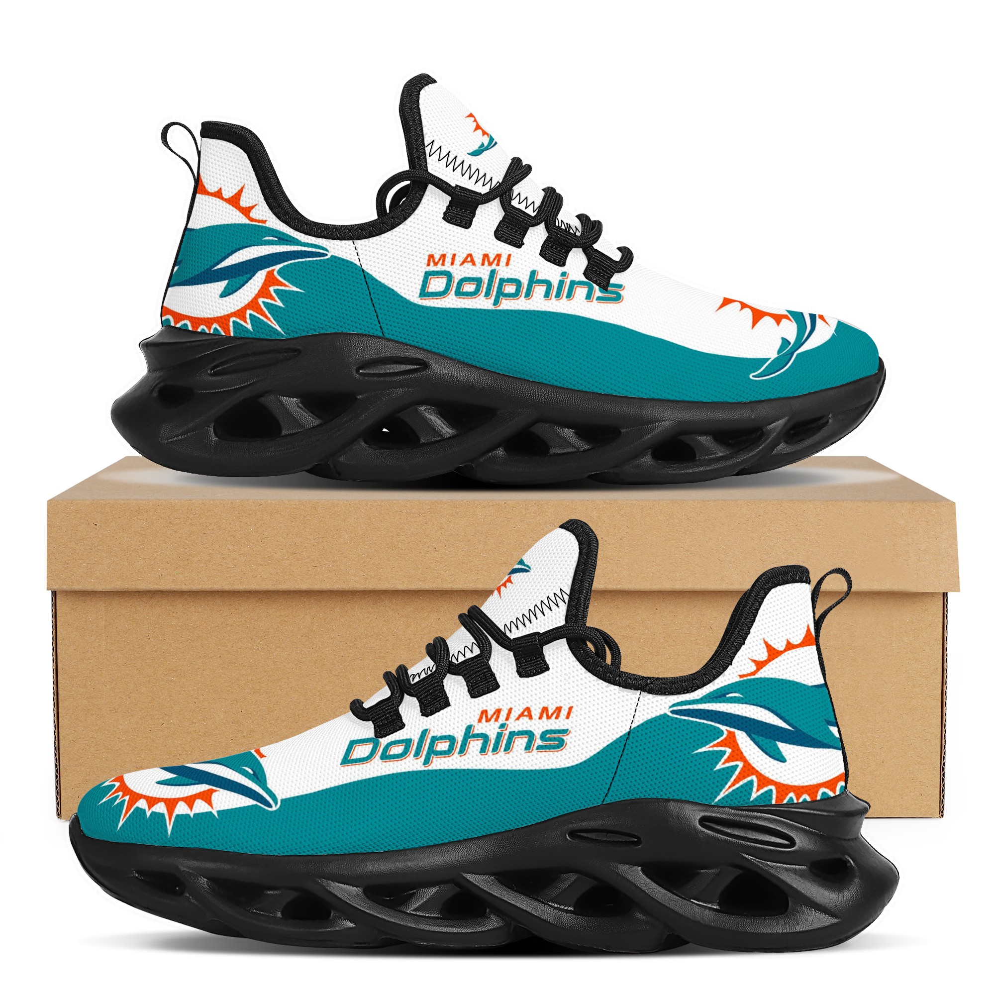 Women's Miami Dolphins Flex Control Sneakers 001 Women's Miami Dolphins Flex Control Sneakers 001