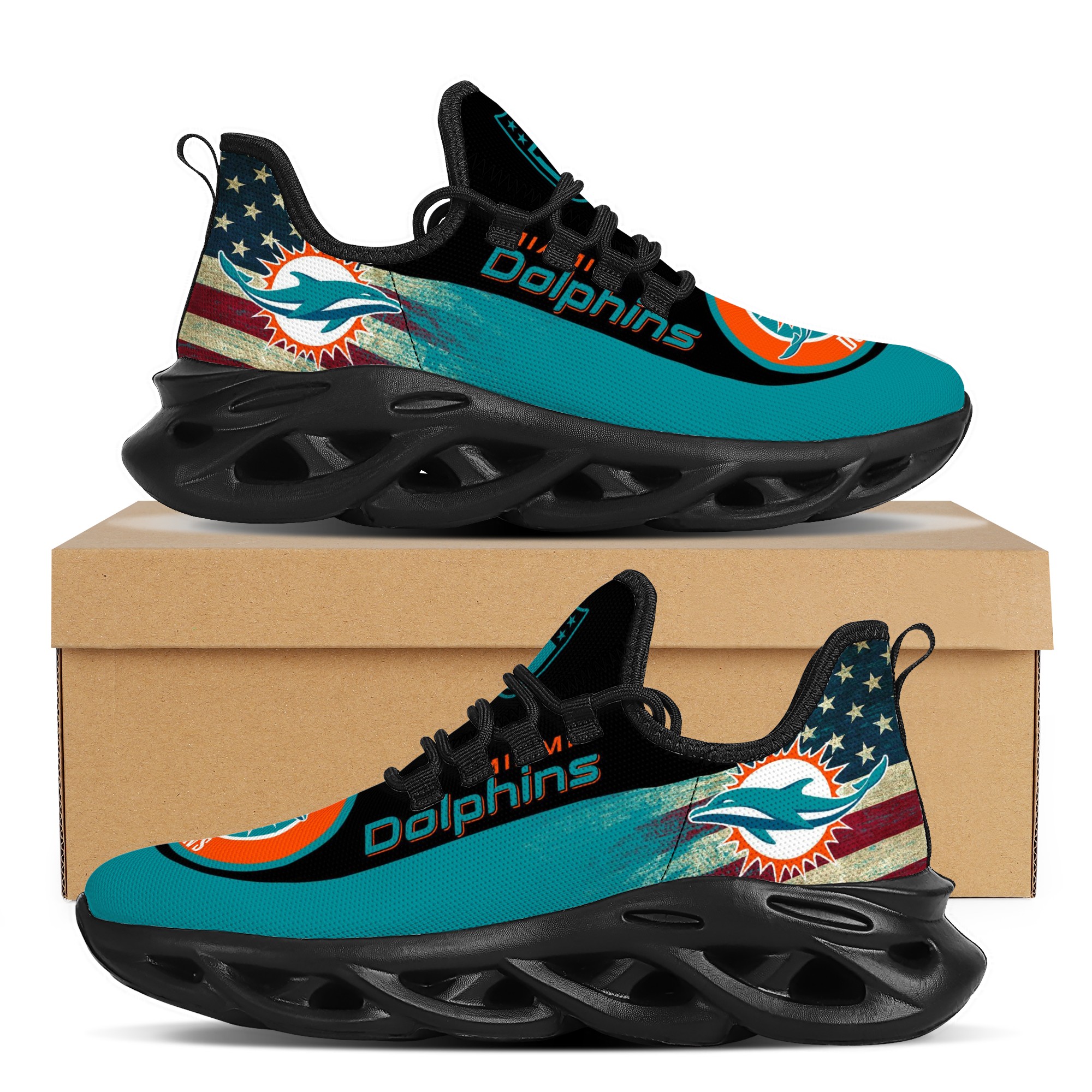 Women's Miami Dolphins Flex Control Sneakers 003 Women's Miami Dolphins Flex Control Sneakers 003