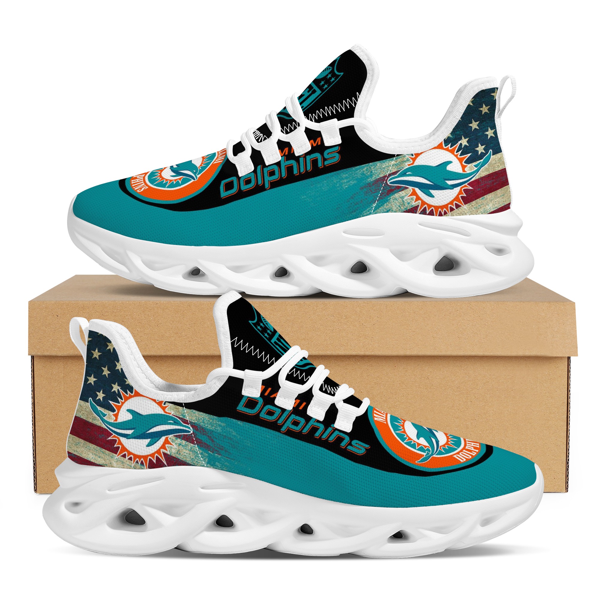 Women's Miami Dolphins Flex Control Sneakers 004 Women's Miami Dolphins Flex Control Sneakers 004