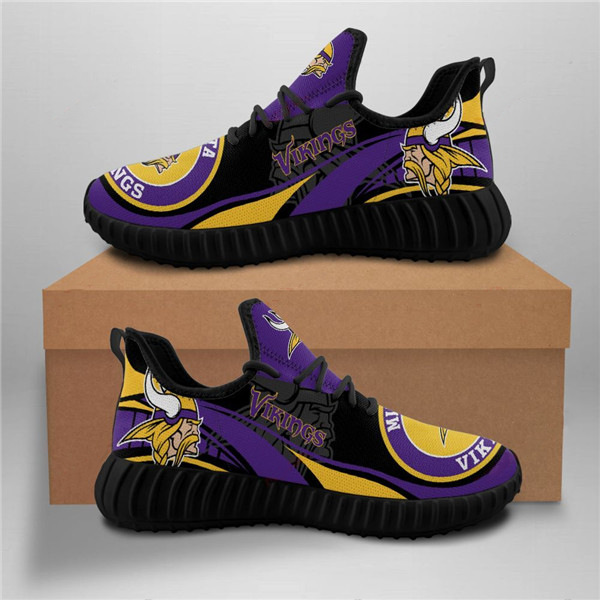 Women's Minnesota Vikings Mesh Knit Sneakers/Shoes 017