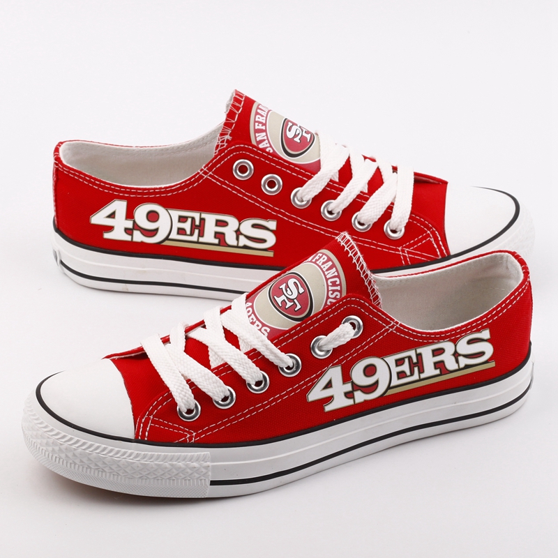 Women's San Francisco 49ers Repeat Print Low Top Sneakers 002