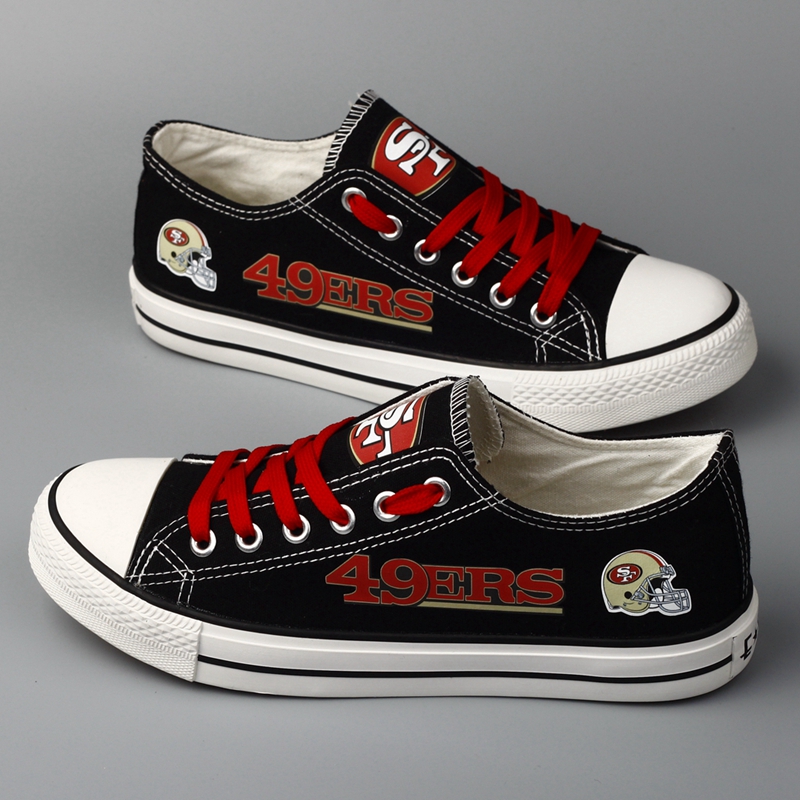 Women's San Francisco 49ers Repeat Print Low Top Sneakers 003