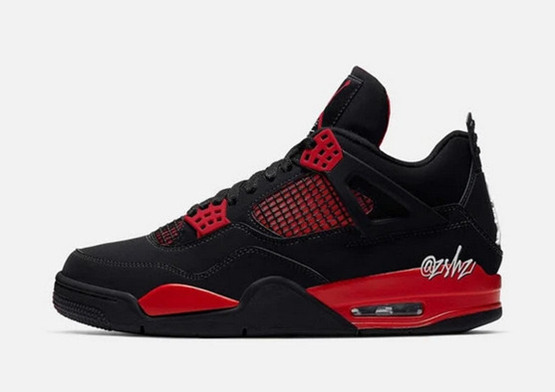 Men's Hot Sale Running weapon Air Jordan 4 Black/Red Shoes 0107 Men's Hot Sale Running weapon Air Jordan 4 Black/Red Shoes 0107