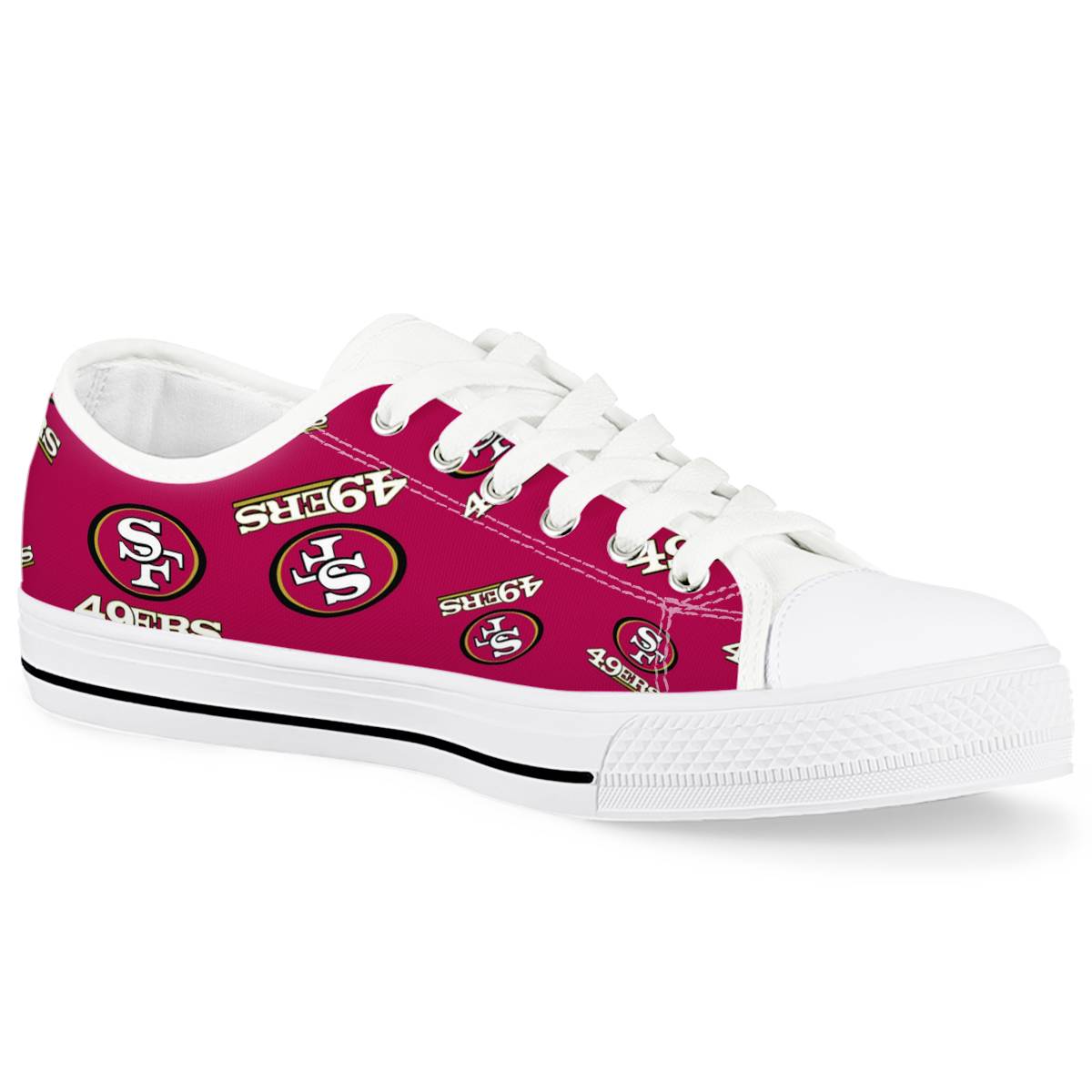 Men's San Francisco 49ers Low Top Canvas Sneakers 004