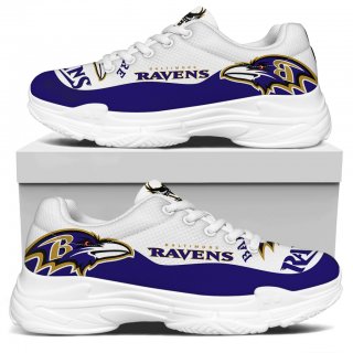 Women's Baltimore Ravens Edition Chunky Sneakers With Line 002 Women's Baltimore Ravens Edition Chunky Sneakers With Line 002