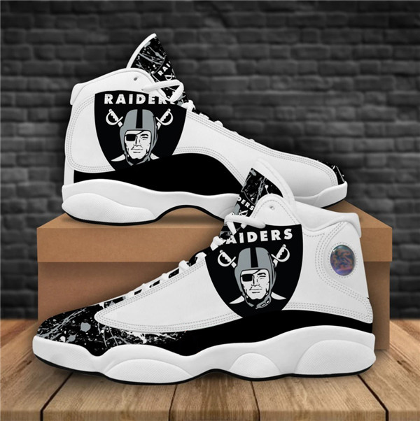Men's Las Vegas Raiders Limited Edition JD13 Sneakers 006 Men's Las Vegas Raiders Limited Edition JD13 Sneakers 006