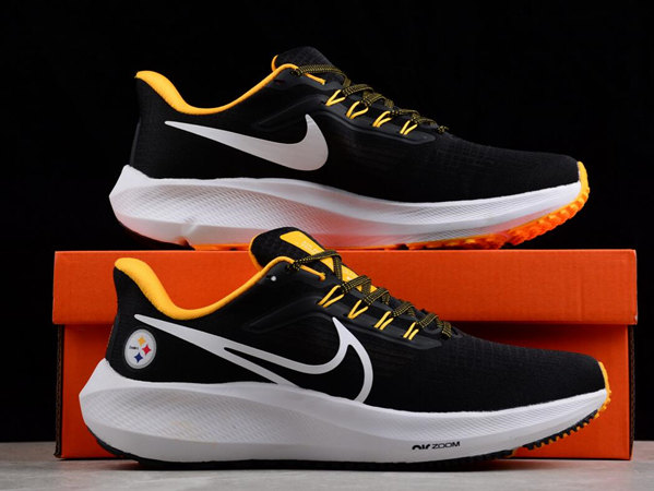 Women's Pittsburgh Steelers Black Zoom Pegasus 39 Running Shoes 001 Women's Pittsburgh Steelers Black Zoom Pegasus 39 Running Shoes 001