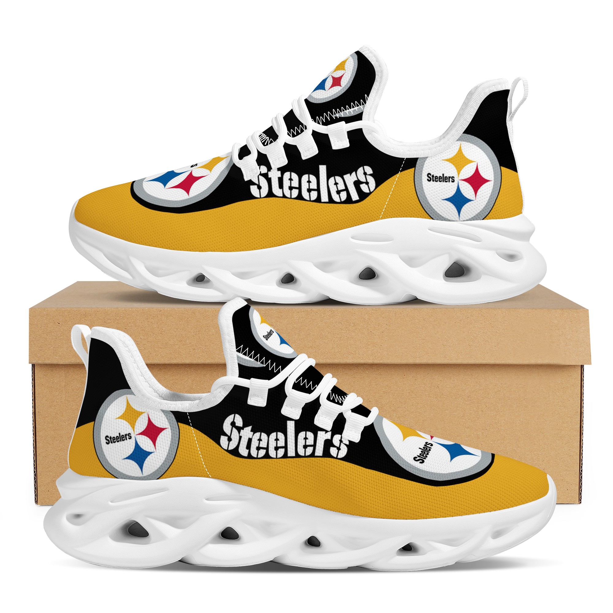 Men's Pittsburgh Steelers Flex Control Sneakers 002 Men's Pittsburgh Steelers Flex Control Sneakers 002