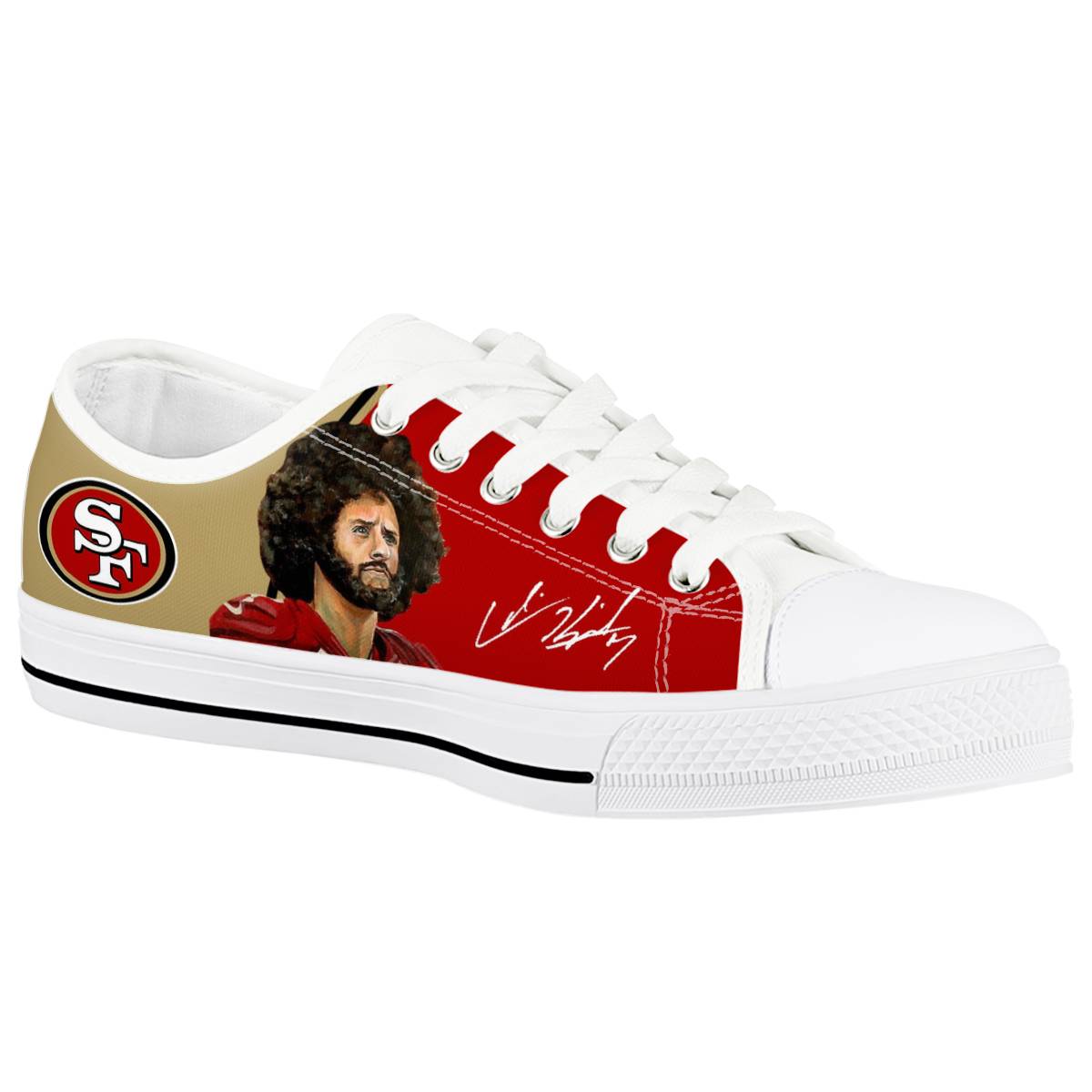 Men's San Francisco 49ers Low Top Canvas Sneakers 006 Men's San Francisco 49ers Low Top Canvas Sneakers 006