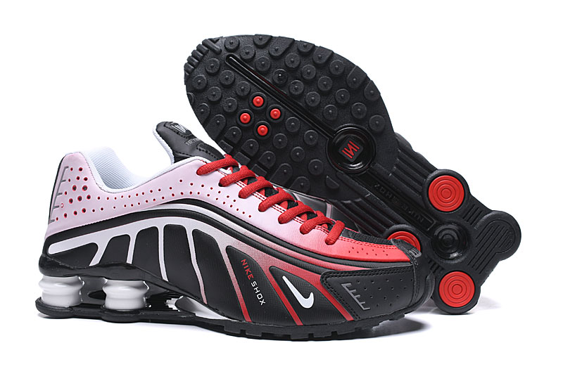 Men's Running Weapon Shox R4 Shoes Black Red White BV1387-016 007