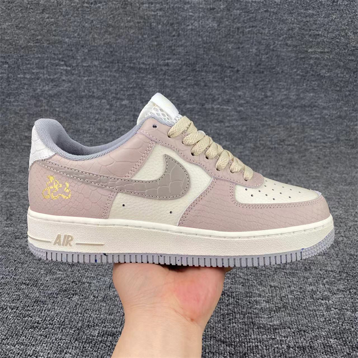 Women's Air Force 1 Pink/Cream Shoes Top 0265