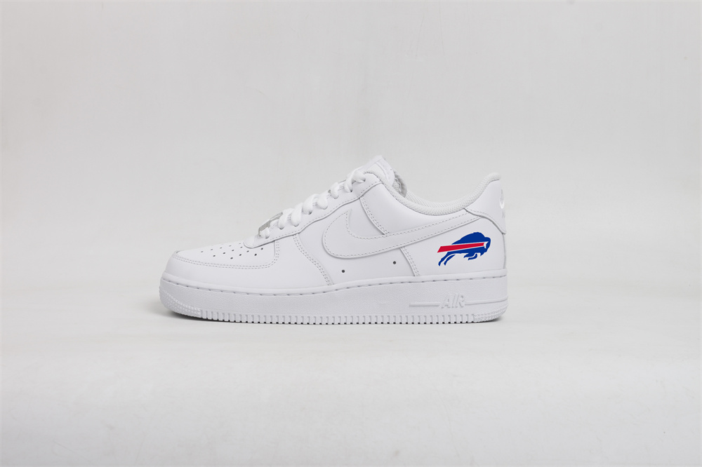 Women's Buffalo Bills Air Force 1 White Shoes 001
