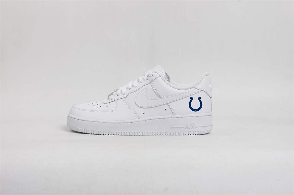 Women's Indianapolis Colts Air Force 1 White Shoes 001 Women's Indianapolis Colts Air Force 1 White Shoes 001