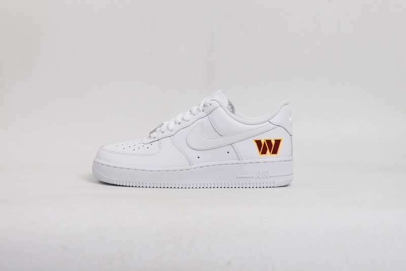 Women's Washington Commanders Air Force 1 White Shoes 001 Women's Washington Commanders Air Force 1 White Shoes 001