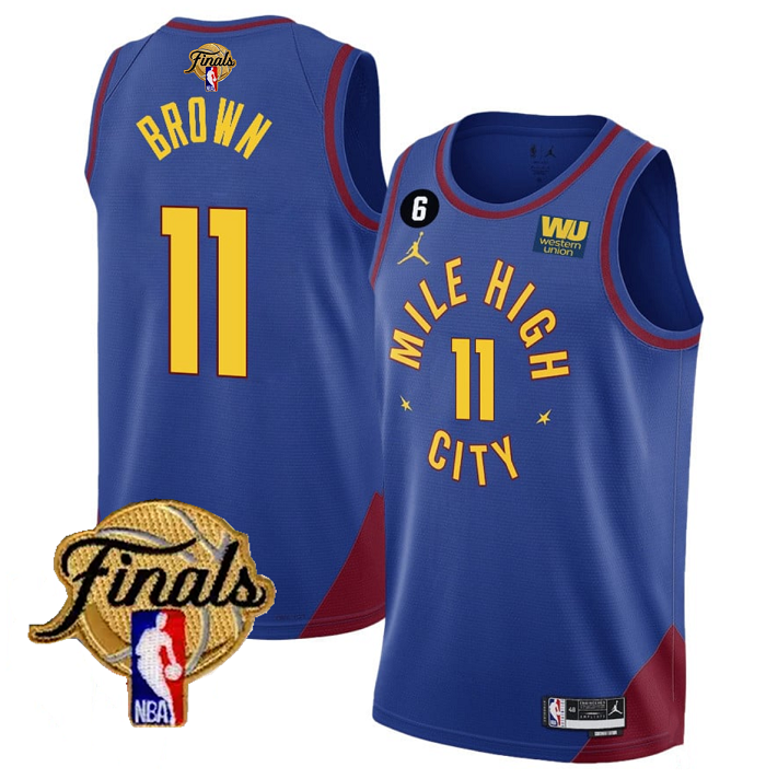Men's Denver Nuggets Active Player Custom Black 2023 Finals City Edition Stitched Basketball Jersey