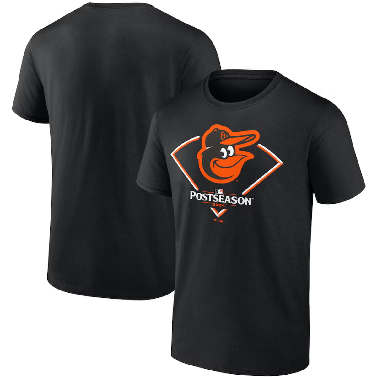 Men's Baltimore Orioles Black 2024 Postseason Around The Horn T-Shirt Men's Baltimore Orioles Black 2024 Postseason Around The Horn T-Shirt