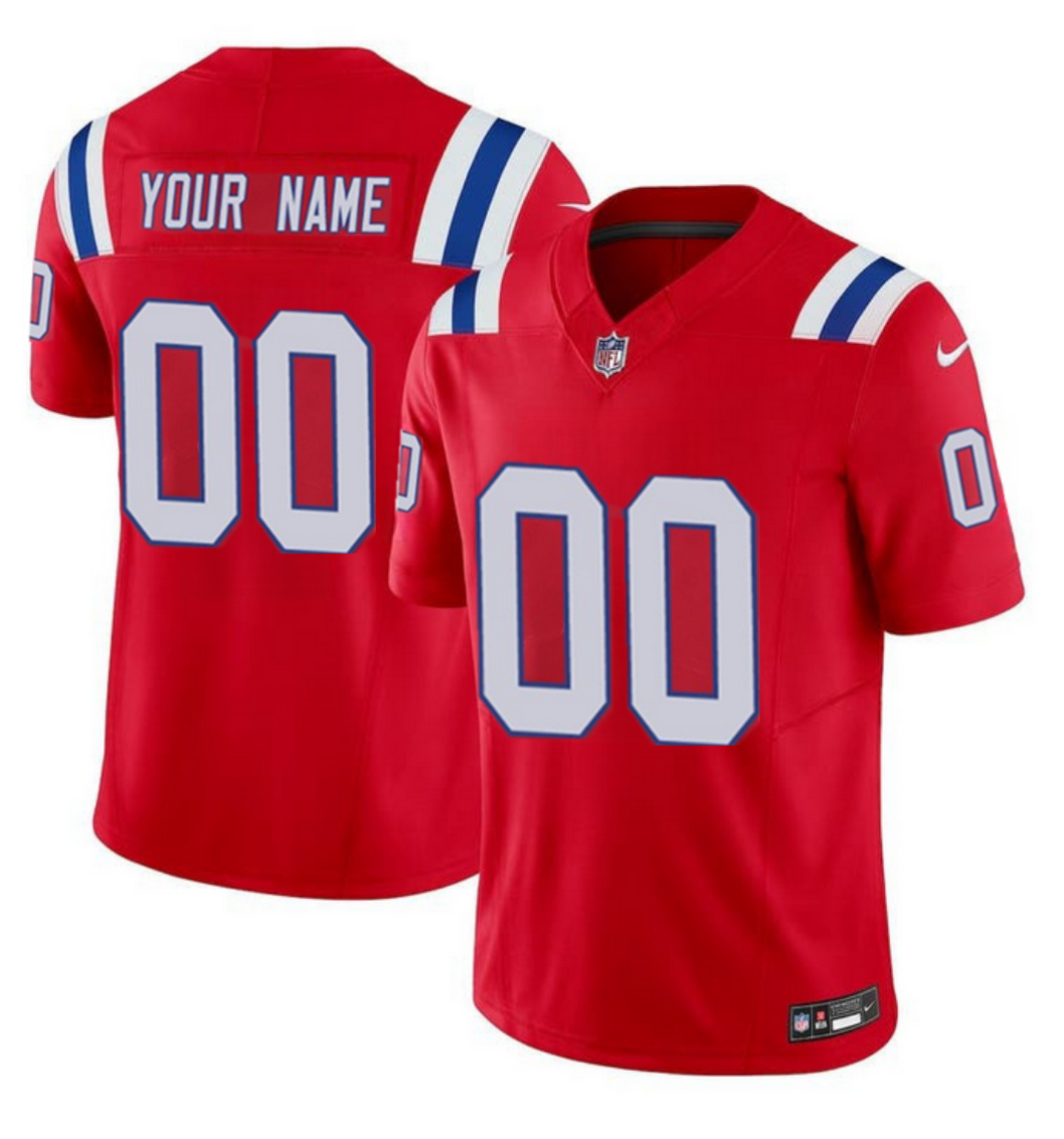 Youth New England Patriots Active Player Custom Red 2023 F.U.S.E Alternate Vapor Untouchable Limited Stitched Football Jersey Youth New England Patriots Active Player Custom Red 2023 F.U.S.E Alternate Vapor Untouchable Limited Stitched Football Jersey