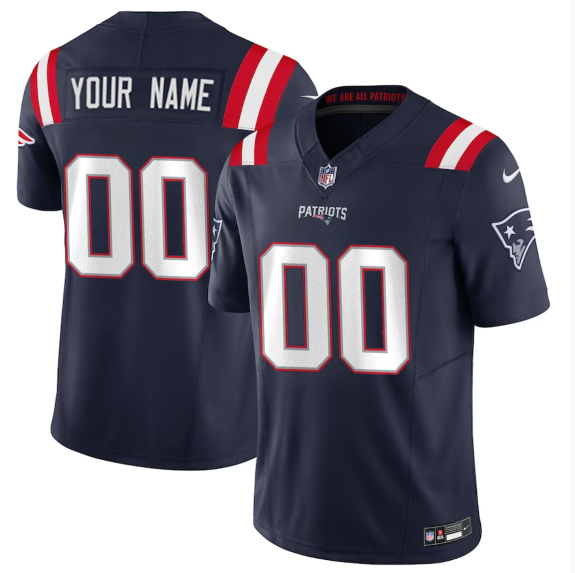 Youth New England Patriots Active Player Custom Navy 2023 F.U.S.E Alternate Vapor Untouchable Limited Stitched Football Jersey Youth New England Patriots Active Player Custom Navy 2023 F.U.S.E Alternate Vapor Untouchable Limited Stitched Football Jersey