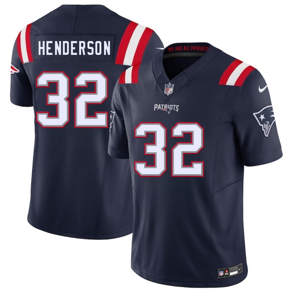 Youth New England Patriots #32 TreVeyon Henderson Navy 2025 F.U.S.E. Vapor Limited Stitched Football Jersey Youth New England Patriots #32 TreVeyon Henderson Navy 2025 F.U.S.E. Vapor Limited Stitched Football Jersey