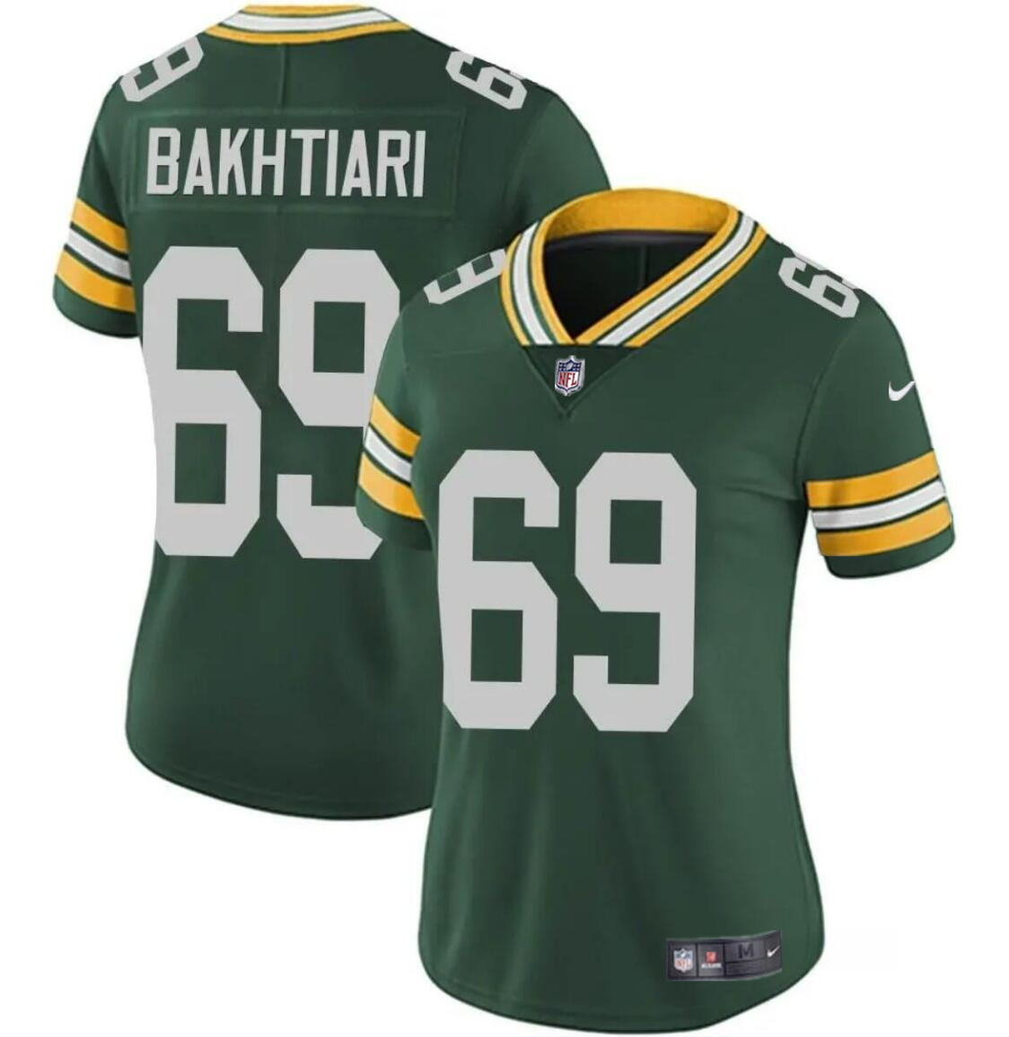 Women's Green Bay Packers #69 David Bakhtiari Green Vapor Untouchable Limited Stitched NFL Jersey(Run Small) Women's Green Bay Packers #69 David Bakhtiari Green Vapor Untouchable Limited Stitched NFL Jersey(Run Small)