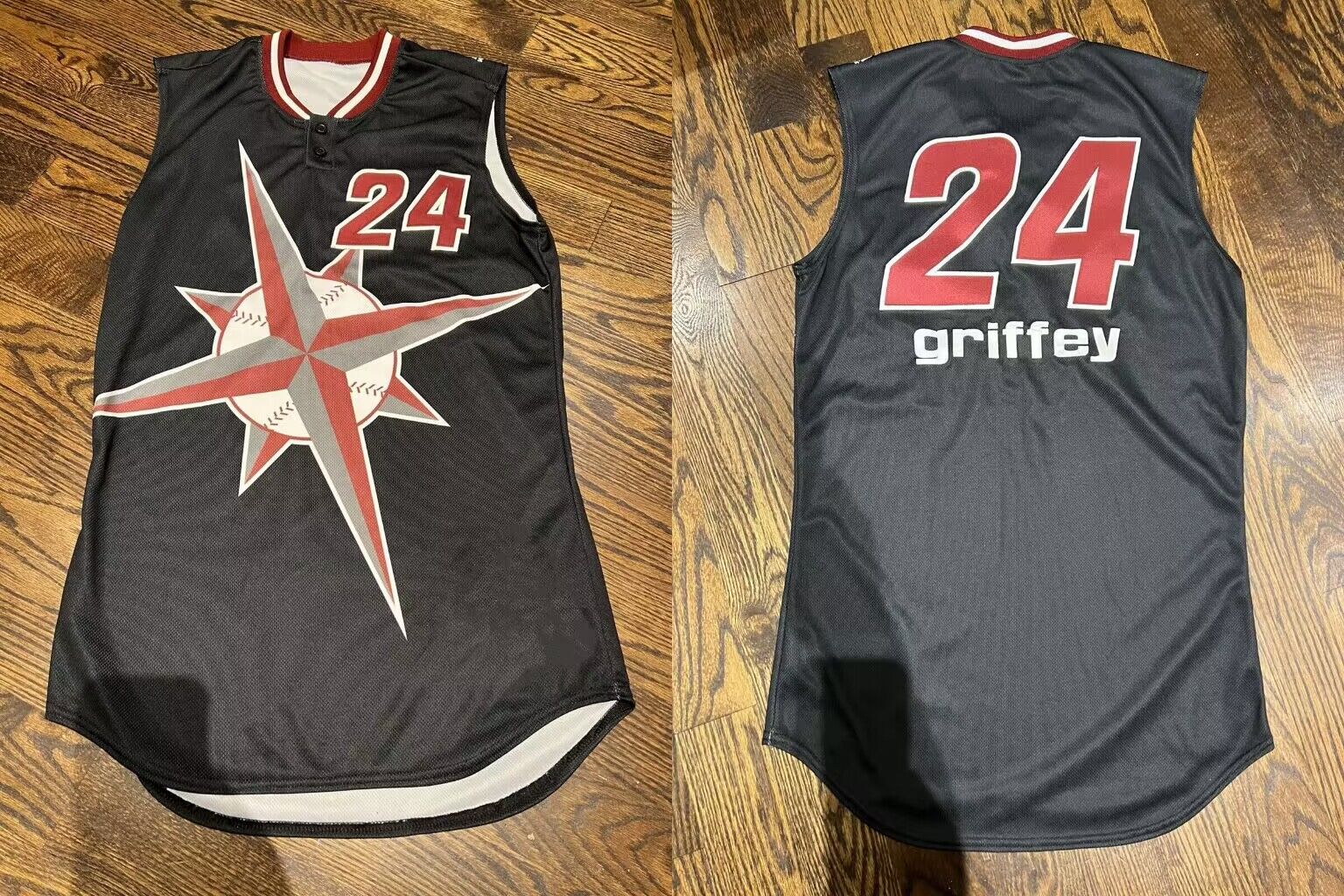 Men's Ken Griffey Jr. #24 Seattle Mariners Stitched Jersey