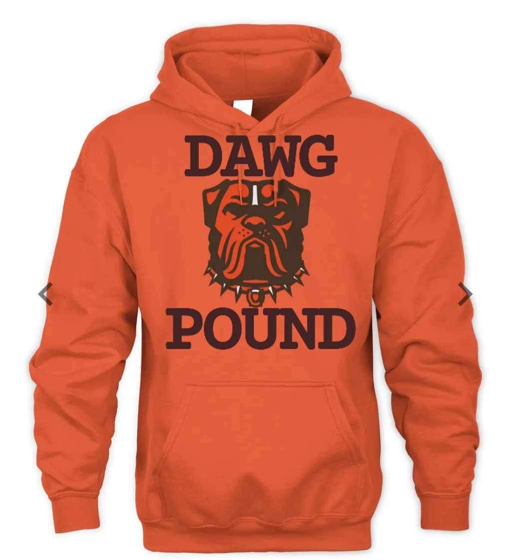 Men's Cleveland Browns Big Logo Orange Pullover Hoodie Men's Cleveland Browns Big Logo Orange Pullover Hoodie