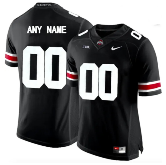 Men's Ohio State Buckeyes ACTIVE PLAYER Custom Black Stitched Jersey Men's Ohio State Buckeyes ACTIVE PLAYER Custom Black Stitched Jersey
